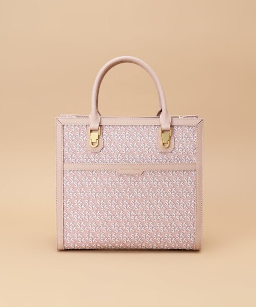 ST Jacquard シルエット スクエアトートバッグ