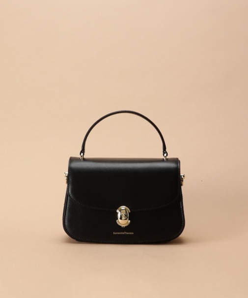 [日韓共同企画]シンプルスプリットレザーハンドバッグ