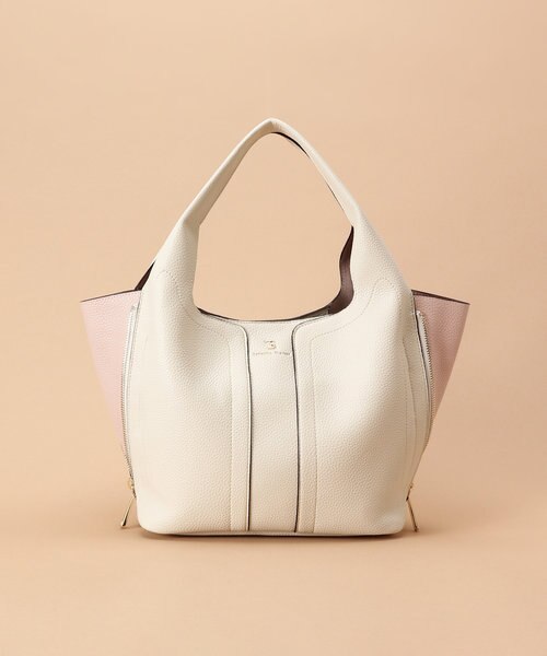 プラダ　サイドファスナー トートバッグ PRADA/プラダ】 サイドファスナー トートバッグ カーフ グレー