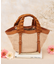 巾着付きフリルハンドルカゴバッグ