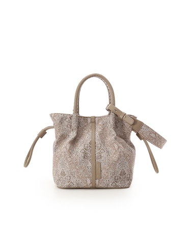 エキゾチックモチーフジャガード巾着バッグ