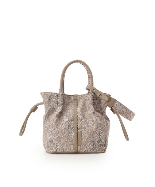 エキゾチックモチーフジャガード巾着バッグ