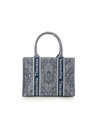 エキゾチックモチーフジャガードハンドバッグ