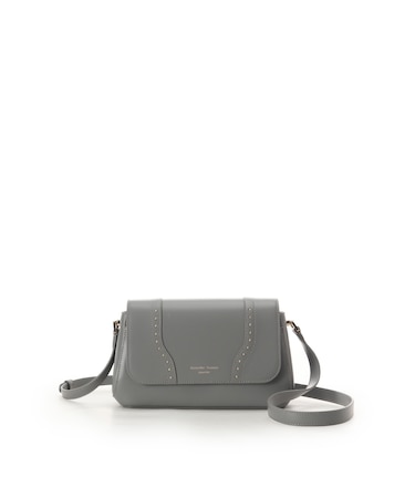 スタッズレザーショルダーバッグ