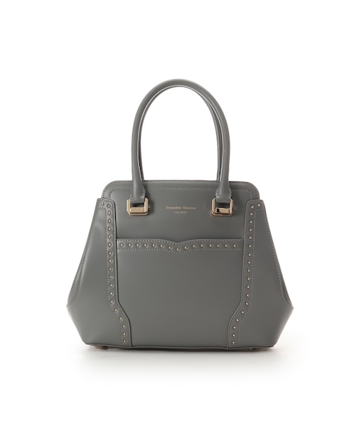 スタッズレザーハンドバッグ