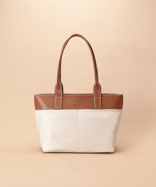 シンプルナイロン×合皮トート 大サイズ