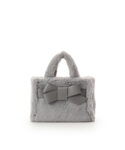 ワンポイントリボン ファーバッグ