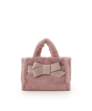 ワンポイントリボン ファーバッグ