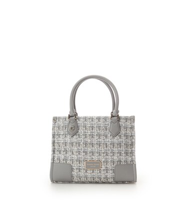 [Holiday Collection]ファンシーツイード スクエアハンドバッグ