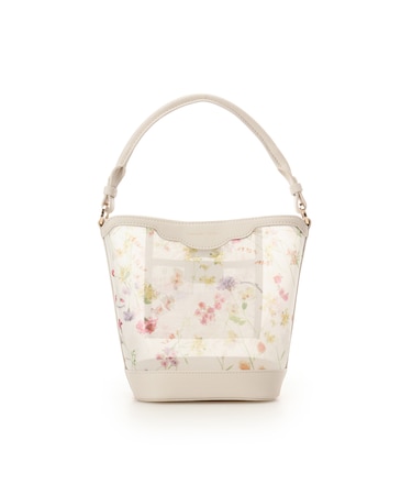 フラワーモチーフチュール ワンハンドルバッグ