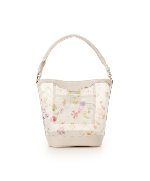 フラワーモチーフチュール ワンハンドルバッグ