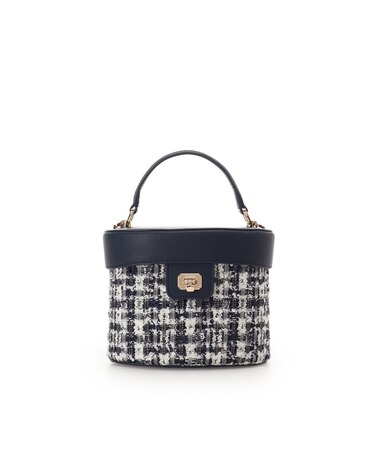 オリジナル金具ツイード バニティバッグ