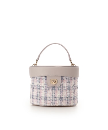 オリジナル金具ツイード バニティバッグ