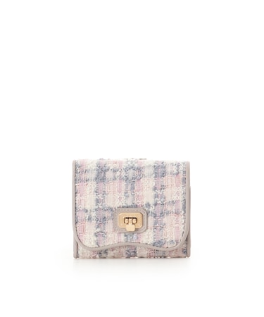 オリジナル金具ツイード 折財布