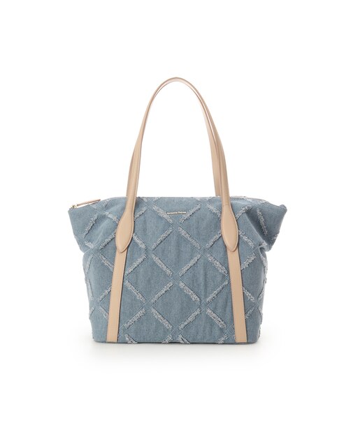 ウォッシング加工デニム調 トートバッグ