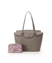 花柄ポーチ付き かぶせトートバッグ