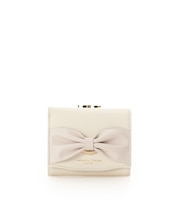 バイカラーリボンモチーフ口金折財布