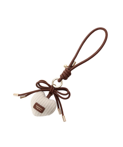 ハートモチーフリボンバッグチャーム