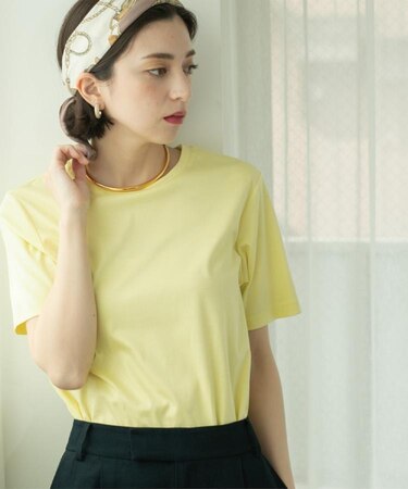 《5色展開/SS-LLサイズ》ベーシッククルーネックTシャツ【接触冷感/洗濯機洗い可】