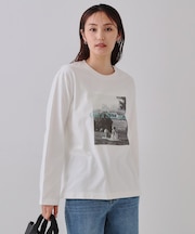 フォトプリントロングTシャツ【洗濯機洗い可】