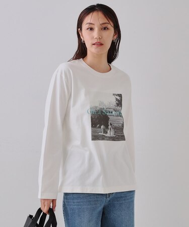 フォトプリントロングTシャツ【洗濯機洗い可】