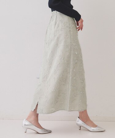 フリンジジャーカードナロースカート【洗える】