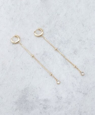 スネークビジューロングピアス