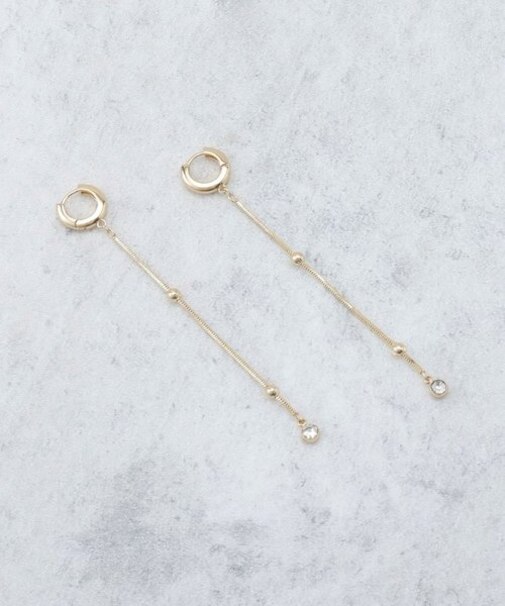 スネークビジューロングピアス