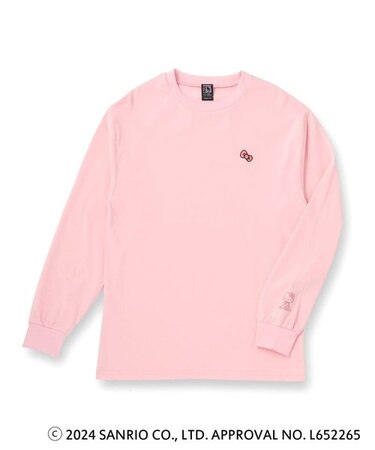 【ハローキティコラボ】ポイント刺繍長袖Tシャツ