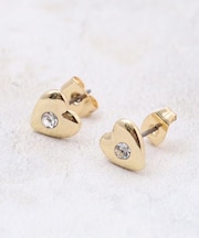 メタルハートビジューピアス