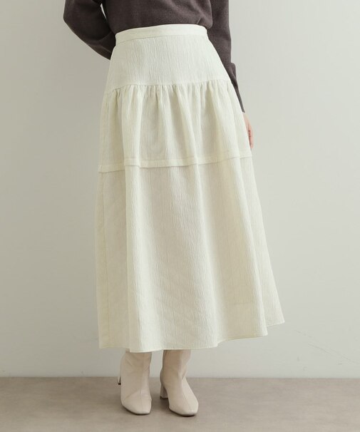 キルティングフレアスカート【洗える】