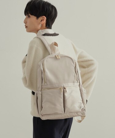 【撥水加工/マルチポケット】カジュアルリュックサック