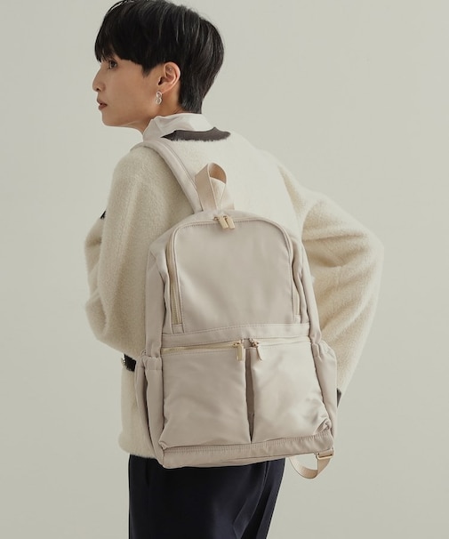 【撥水加工/マルチポケット】カジュアルリュックサック