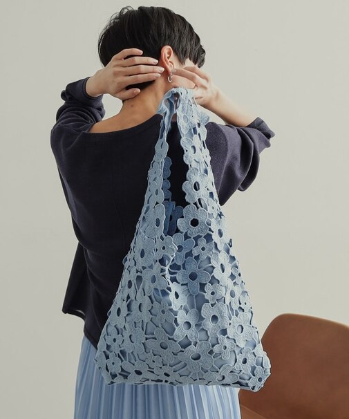 フラワーレーストートバッグ