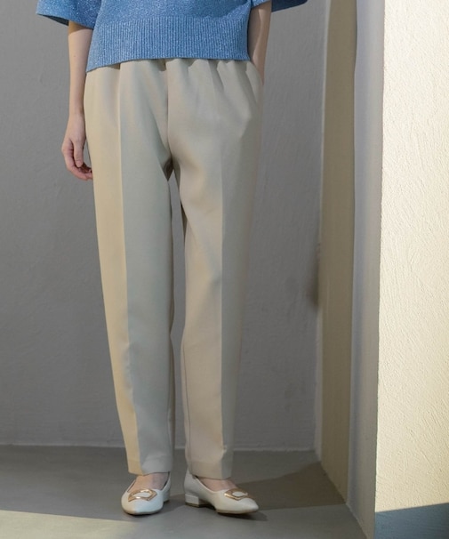 《SS-LLsize》美脚ストレッチイージーテーパードパンツ【洗濯機洗い可】