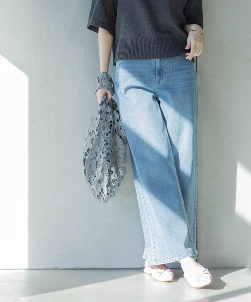 《SS-LLsize》ストレッチバギーデニム【洗濯機洗い可】