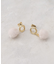 フェイクファー×メタルピアス