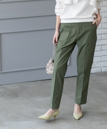 《S-LLサイズ》ストレッチベイカーパンツ【洗濯機洗い可】