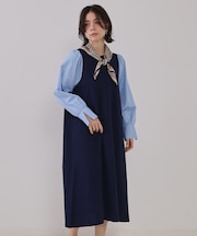 フハクスリーブニットワンピース【洗える】