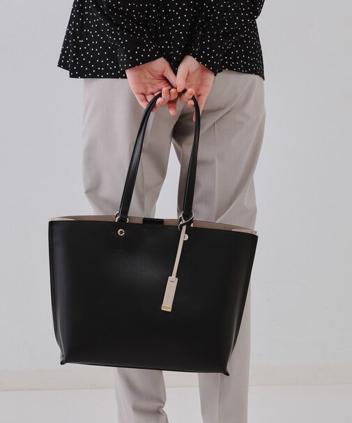 【A4サイズ対応】バイカラースムーストートバッグ