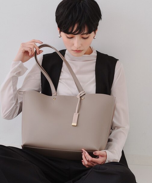 【A4サイズ対応】バイカラースムーストートバッグ