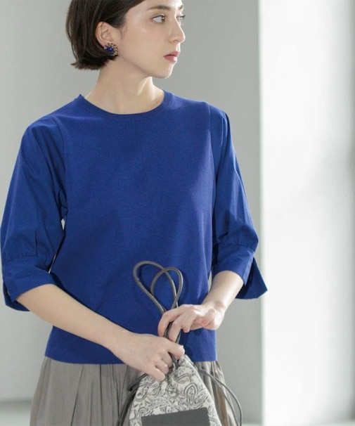 フハクスリーブドッキングニット【洗濯機洗い可】