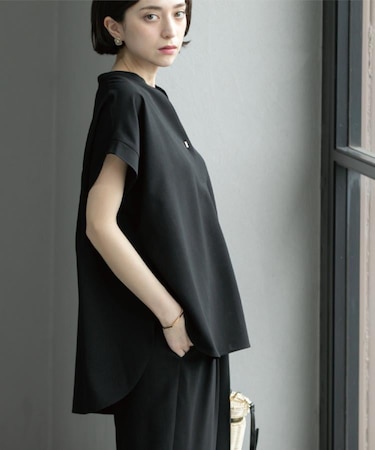 《7色展開/SS-LLサイズ》ストレッチスキッパーブラウス/セットアップ対応【洗濯機洗い可/防シワ】