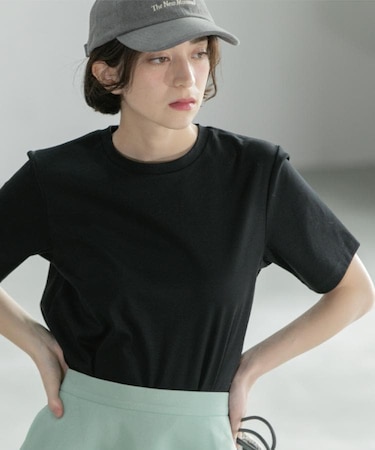 《5色展開/SS-LLサイズ》ベーシックTシャツ【UV/接触冷感/洗濯機洗い可】