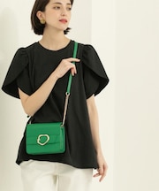 チューリップスリーブドッキングカットソー【洗濯機洗い可/接触冷感】