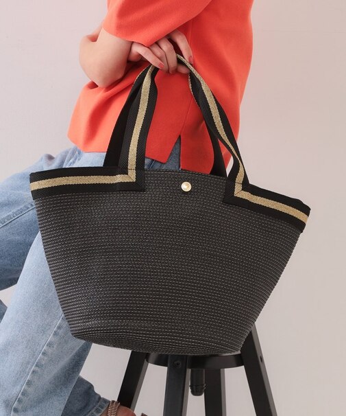 バスケット調デザインテープトートバッグ