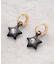 ブラック×ビジュー モチーフピアス