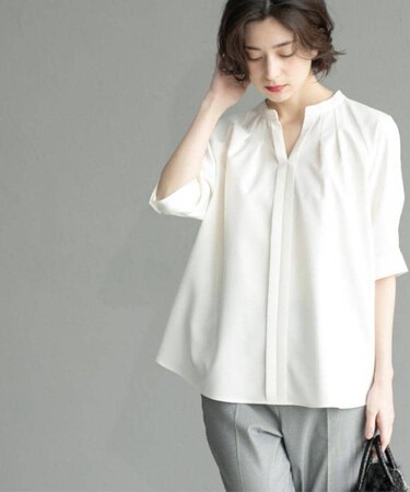 タックスキッパーブラウス【洗濯機洗い可】