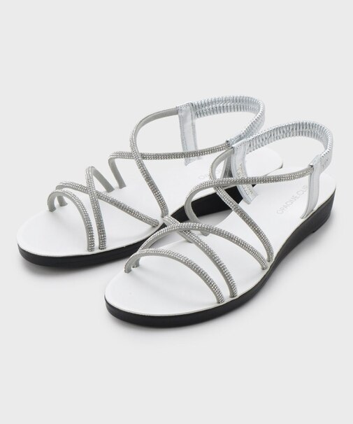 ラインストーンストラップサンダル