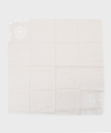 パール調リング付き刺繍スカーフ